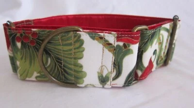 Collar Martingala Navidad, 2 pulgadas (5 cm) de ancho para PEQUEÑOS galgos o whippets Foto 1 de 4