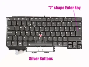 Teclado inglés del Reino Unido para Lenovo ThinkPad X1 carbono 6ta generación 2018 (20 kh/20 kg) - Imagen 1 de 1