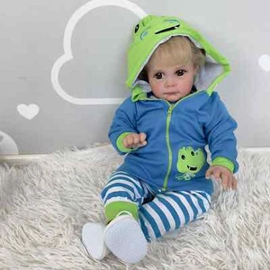 24inch Finished Reborn Baby Doll Toddler Boy Soft Body Realistic Handmade Gifts - Picture 1 of 8