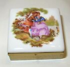 LIMOGES/Mascot FRAGONARD SNUFF/PILL BOX ~Mirror&Hinge Powered by Spring,~ SIGNED