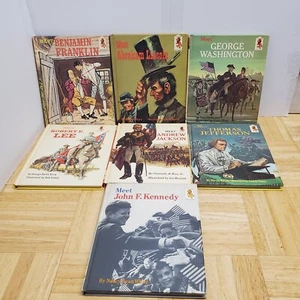 Lot of 7 Vintage STEP-UP Books Meet The Presidents by Random House 1960's - Picture 1 of 13