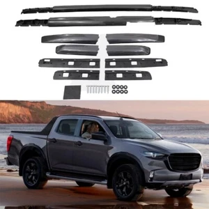 Fits for Mazda BT-50 2020-2024 2PCS Roof Rack Rails Black Roof Rack Bars - Picture 1 of 6