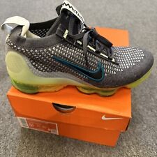 Size 4 (GS) - Nike Air VaporMax 2021 Flyknit Low Dark Grey Barely Volt