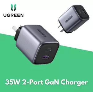 UGREEN 35W GaN USB Type-C 2 Port Fast Charge Wall Adapter for iPhone 16 15 14 - Picture 1 of 10