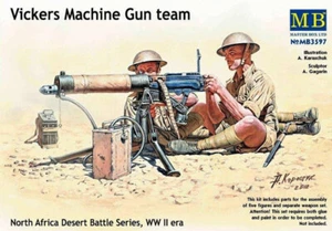 Kit modelo plástico escala 1/35 Vickers Machine Gun Team North Africa Segunda Guerra Mundial MB 3597 - Imagen 1 de 11