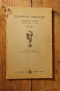 1947 Marshalltown Iowa Bell System Phone Directory Book - Picture 1 of 1