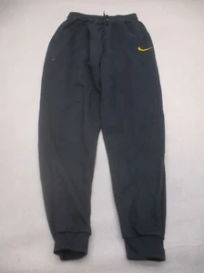 NIKE Size L Womens Black 100% Cotton Pocket Drawstring Jogger Track Pants 854 - Picture 1 of 10