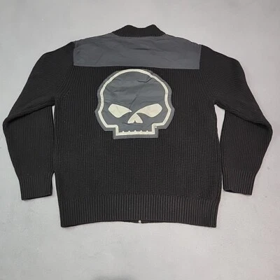 Harley-Davidson Men's Willie G Skull Cardigan Sweater Zip Jacket NWT Sz XL  - Image 1 of 4