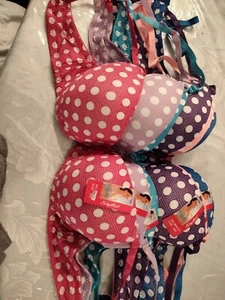 NEW LADIES sexy ...Lot of 3 PCS push-up poka dots BRAS - Picture 1 of 3