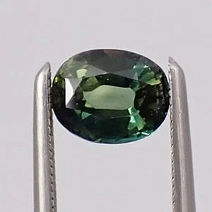 0.77 ct Oval 6.0x4.8 mm Green-Blue Natural Australian Parti Sapphire Gemstone - Picture 1 of 8