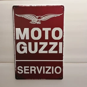 Moto Guzzi Parts Service Blechschild Klassik Retro Logo Emblem 30x20 cm - Bild 1 von 2