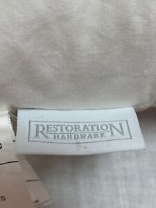 RESTORATION HARDWARE Duck Down Pillow INSERT 20” X 20” Cotton Cover