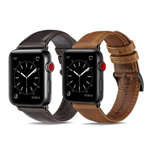 Genuine Leather Band Strap for Apple Watch 11 10 9 8 7 6 SE 44/41/45/42/46/49mm - Picture 1 of 12