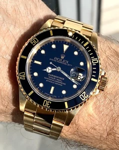 TOP Conditions Gold  Rolex Submariner  16618 Full Set from 1991 - Picture 1 of 17