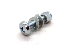 M4 Bolts Nuts and 2 Washers SETS. Pan Bolts with Nylock/ Nylon Locking Nuts - Picture 1 of 3