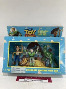 Toy Story Bendable Figures Gift Set (Woody, Buzz, & Rex) NIB - Picture 1 of 4