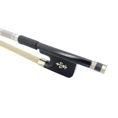 advanced 4/4 Cello Bow Carbon fiber Ebony frog Round stick Mongolian - Image 1 of 4