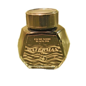 Waterman Encre Noire 50ml Black Fountain Pen Ink. New Old Stock. Made in FRANCE - Picture 1 of 5