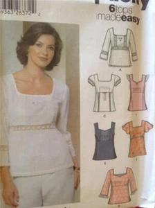 Simplicity Sewing Pattern 5683 Ladies Misses Pullover Tops Size 4-10 Uncut - Picture 1 of 3