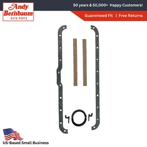 1942-1954 DeSoto 6 Cylinder Oil Pan Gasket and Rear Main Seal Package Kit - Picture 1 of 5