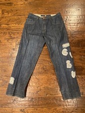 Marithe Francois Girbaud Le Jeans Men's Size 38 Vintage Embroidered Spell Out