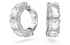 Swarovski 5654557 Orecchini a clip Millenia Taglio squadrato Bianchi Pla. Rodio - Foto 1 di 5