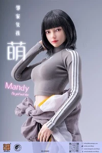 1/6 Mandy Asian Short Hair Girl Head Sculpt For 12" Female PH TBL Action Figure - Picture 1 of 6