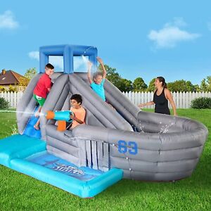 Hasbro Super Soaker Mega Battle Carrier Bounce House – Inflatable Pool Aircraft