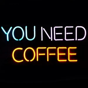 You Need Coffee Shop Open 24"x16" Neon Sign Lamp Light Nightlight Business EY - Picture 1 of 1