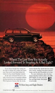 1994 Jeep Cherokee Limited "Red Light" Original Color Print Ad - Picture 1 of 1
