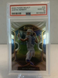 2020 Select Concourse Justin Herbert Rookie #44 Gem Mint PSA 10 Chargers RC - Picture 1 of 2