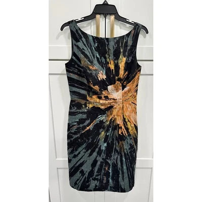 Beth Bowley Abstract Print Sleeveless Dress Party Cocktail Career 8 - Image 1 of 4