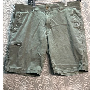 Weatherproof Shorts Mens Size 34W Olive Green Casual Cargo Style Cotton Blend - Picture 1 of 8