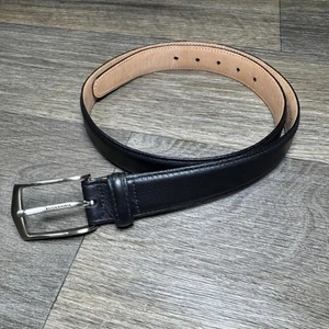 Martin Dingman Black Leather Belt & Buckle Mens Size 32 - Picture 1 of 10