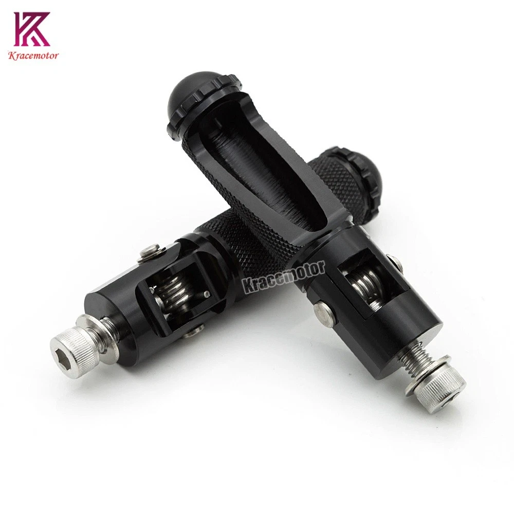 Universal CNC Motorcycle Footpegs - Anodized Aluminum, Fits R1, CBR, GSXR, Ninja & More (Set Of 2)