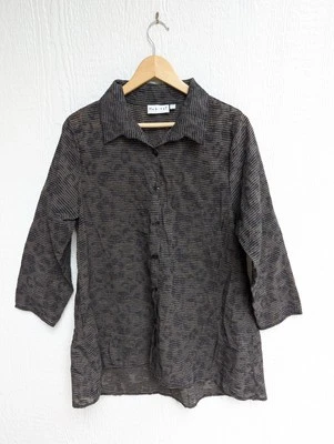 Habitat Clothes To Live In  Floral Collared Long Sleeve Blouse Top Size Large - Image 1 of 4