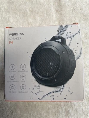 Wireless And Waterproof Bluetooth Speaker F4 Black - Image 1 of 4