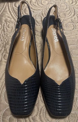 J. Reneé Taveta Slingback Pump Navy Blue Women's Size 11M - Image 1 of 4