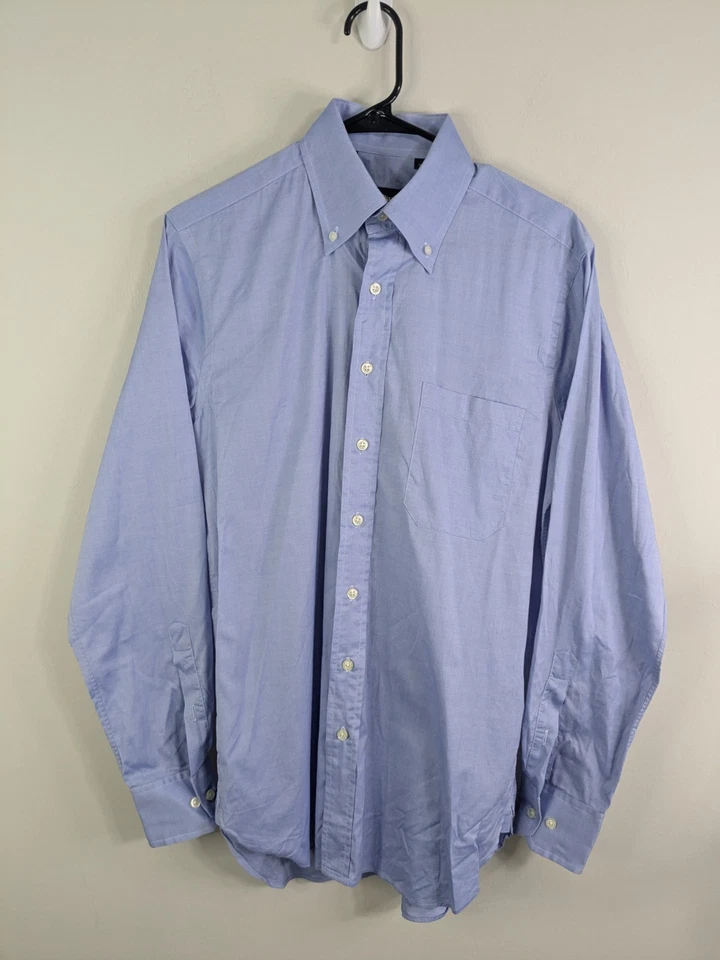 Paul Stuart Dress Shirt Men's 15 Blue Button Up Long Sleeve Preppy - Image 1 of 4