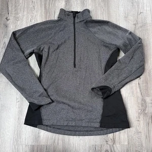 Suéter Pullover Columbia Para Mujer M Manga Larga Polar 1/4 Cremallera Negro Gris - Imagen 1 de 7