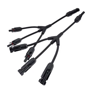 Y Abzweigverbinder Verlängerungsset Solarpanel Kabel Anschluss Adapter Wasserdicht - Bild 1 von 10