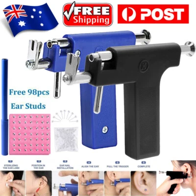 Professional Ear Nose Navel Body Piercing Gun Piercer Machine Kit with 98 Studs - image 1 of 4