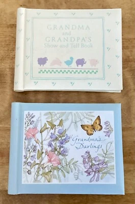 2 álbumes de libros HALLMARK Grandparent Brag de colección de los 80, con capacidad para 20 fotos cada uno, sin usar Foto 1 de 4