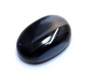 Certified 10.70 Ct Natural Striped Agate Cabochon Loose Gemstone 16×11×6 mm - Picture 1 of 6