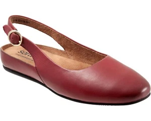 SoftWalk Sandy Slingback Flat Dark Red 2041 Womens Shoes Size 12 W - Picture 1 of 6