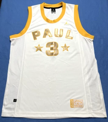 Camiseta deportiva Chris Paul Jordan Flight Team #3 2012 blanca y dorada - talla grande - en muy buen estado Foto 1 de 4