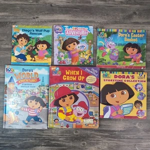 Dora The Explorer & Diego Kids Picture Books Mixed Lot Of 6 Nick Jr. HC & PB - Picture 1 of 8