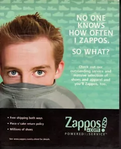 Vintage print ad advertisement Fashion No One Knows How Often I ZAPPOS apparel - Picture 1 of 1