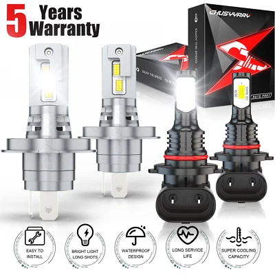 Combo 4x faros LED H4+9145 luces antiniebla blancas para Subaru Legacy 1995 1996 1997 Foto 1 de 4