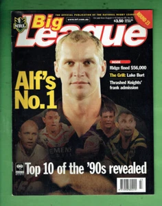 #GG. BIG LEAGUE MAGAZINE 4-10 AUGUST 1998 - MANLY SEA EAGLES TEAM PINUP - Picture 1 of 3
